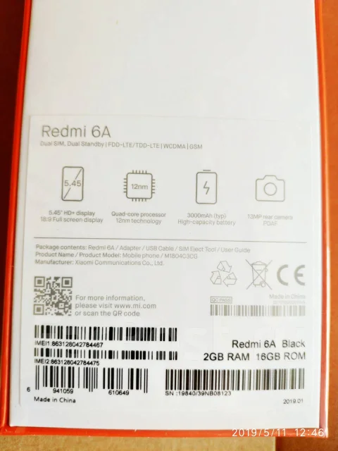 Xiaomi Redmi 6A. �����, ������, 4G LTE, Dual-SIM ����