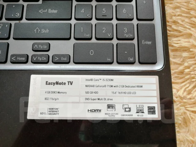 Packard Bell EasyNote. 15.6", ��� 4 ��, ���� 500���, WiFi: 1, Bluetooth: 1 ����