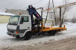 Tata. ТАТА 613 Эвакуатор с КМУ PM 12012 ломанная платформа, 3 760 куб. см., 2 980 кг., 4x2