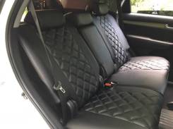 Чехлы на сиденья Toyota Camry 2006-2011 (Экокожа Черный Ромб двойной) в Новосибирске Чехлы на сиденья Toyota Camry 2006-2011 (Экокожа Черный Ромб двойной)