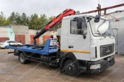 МАЗ 4371. Эвакуатор с КМУ Fassi 100AT прям. платформа, 3 800 кг., 4x2