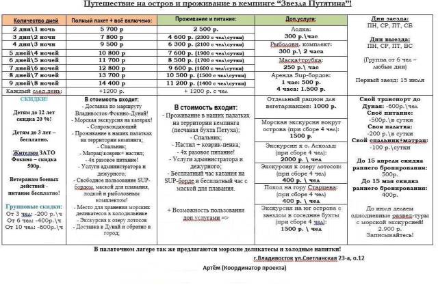 План мероприятий для палаточного лагеря