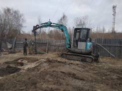 Kobelco. Продам мини-экскаватор kobelco sk45sr с гидромолотом и ямобуром, 0,20 куб. м.