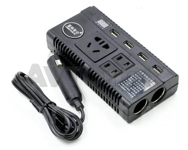 Инвертор в прикуриватель 12V-120V(60W)/24V-240V(120W)/10 выходов ...