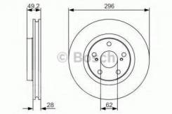 Диск тормозной. Scion iM, ZRE186 Scion tC, AGT20 Toyota: Mirai, Aurion, Mark X Zio, Prius a, Mark X, RAV4, Camry, Corolla, Avalon, Vanguard, Harrier...