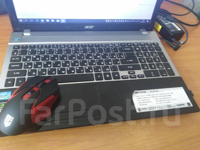 Acer Aspire V3-571G. 15.6", 3,1����, ��� 6 ��, ���� 750���, WiFi: 1, Bluetooth: 1, ����������� �� 4��. ����