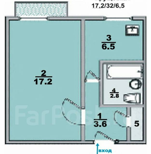 Планировка хрущевки 1 комната 31 кв