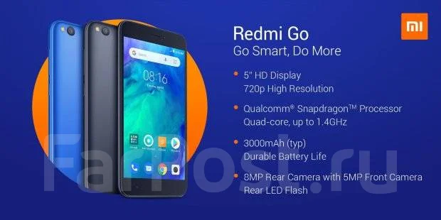 Xiaomi Redmi Go. �����, �����, ������, 3G, 4G LTE, Dual-SIM ����