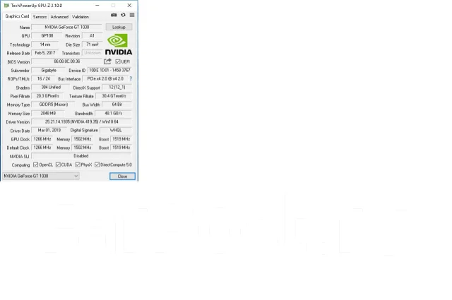 GeForce GT 1030 ����