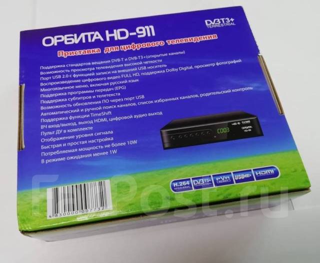 Приёмник DVB-T2 цифрового ТВ Орбита HD911. Цифровая приставка, новый, в ...