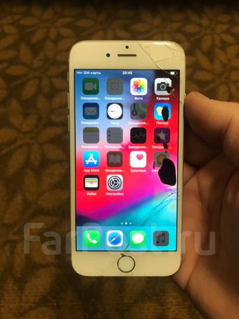 Айфон 6, Apple iPhone 6, моноблок, белый, серебристый, 3G, 4G LTE, NFC ...