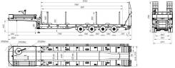 УЗСТ, 2019 в Москве УЗСТ. Полуприцеп-Тяжеловоз 9176-001Н4, 51 000 кг.