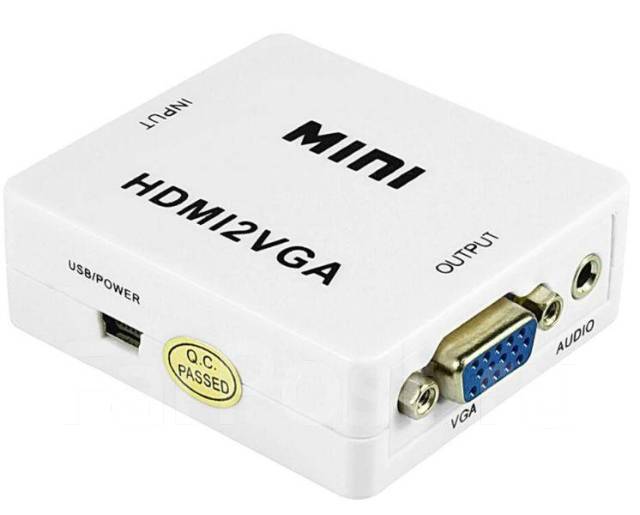 Конвертер HDMI2VGA сигнала с HDMI на VGA+Jack 3.5, новый, в наличии ...