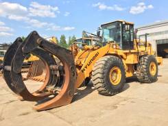 Hyundai HL770-7. Колесный погрузчик с лесным захватом, 7 624 кг., Дизельный, 1,00 куб. м.