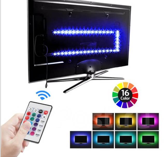 Фоновая подсветка для телевизора RGB Ambilight USB LED - Аксессуары и ...