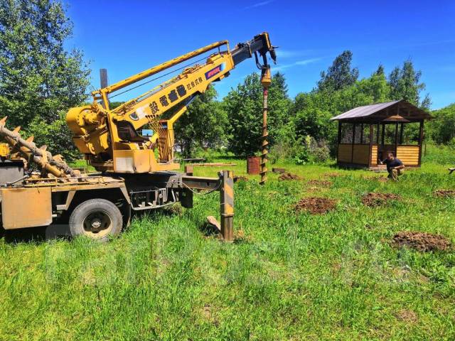 Автобуровая, ямобур, сваи, бурение колодцев в Хабаровске
