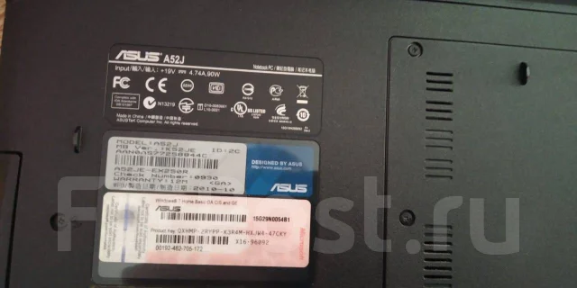 Asus A52JE. 15.6", 2,4����, ��� 4 ��, ���� 320���, WiFi: 1, ����������� �� 1��. ����