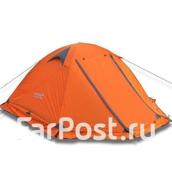 Палатка Flytop треккинговая с ветрозащитной юбкой 4-сезонная, новый ...