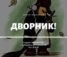 Дворник в Хабаровске Дворник. Улица Клубная 30а