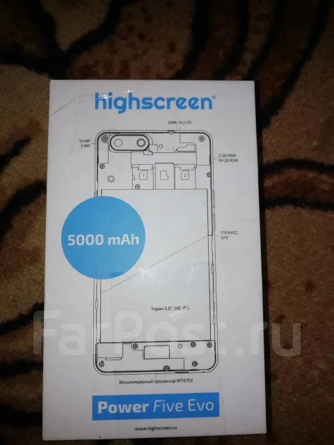 Highscreen Power Five Evo. �/�, ������, 3G, 4G LTE, Dual-SIM ����