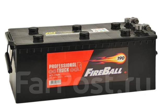 Аккумулятор грузовой Fireball 190 А/ч. 6СТ190. Маз/Камаз/Урал купить в ...