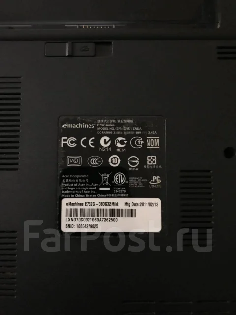 eMachines E732. WiFi: 1, Bluetooth: 1 ����