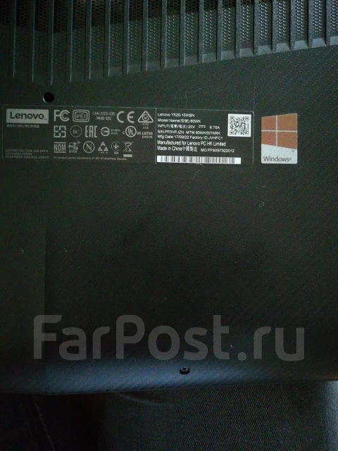 Lenovo Legion Y520-15IKBN. 15.6", 2 500����, ��� 6 ��, ���� 1 000���, WiFi: 1, Bluetooth: 1, ����������� �� 5��. ����