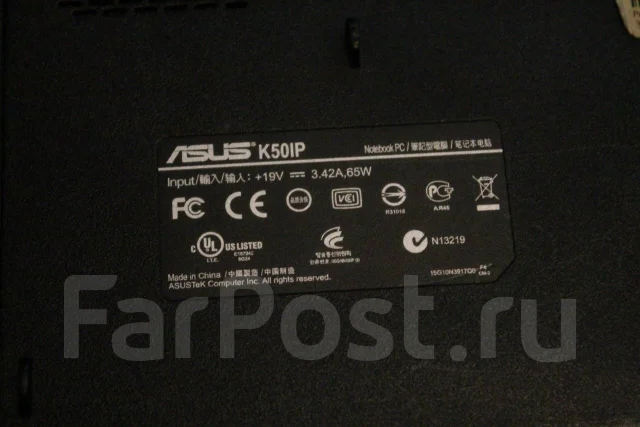 Asus K50IP. 15.6", 2,3����, ��� 2048 ��, ���� 320���, WiFi: 1, Bluetooth: 1 ����