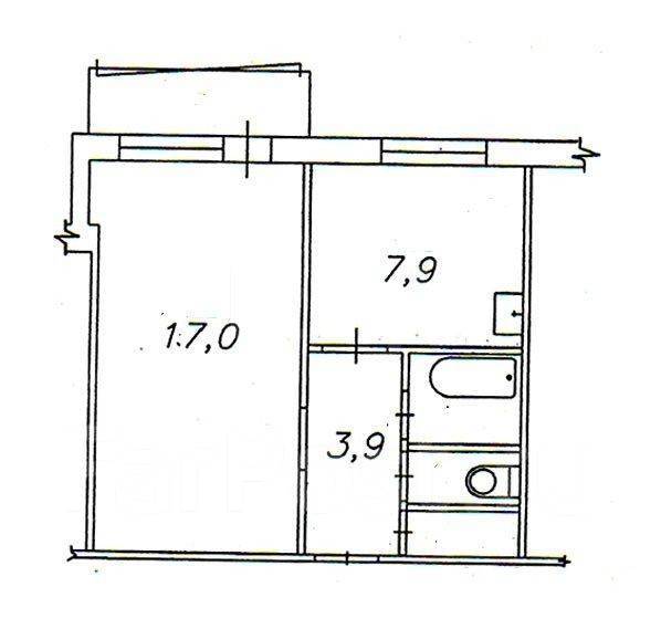 1-комнатная, Спортивная д.5а, юг, 5 этажей, 4 этаж, 28,0 кв. м. оплачивает наним