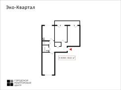 3-комнатная, улица Русская 57в во Владивостоке 3-комнатная, улица Русская 57в. Вторая речка, агентство, 68,8 кв. м. План квартиры