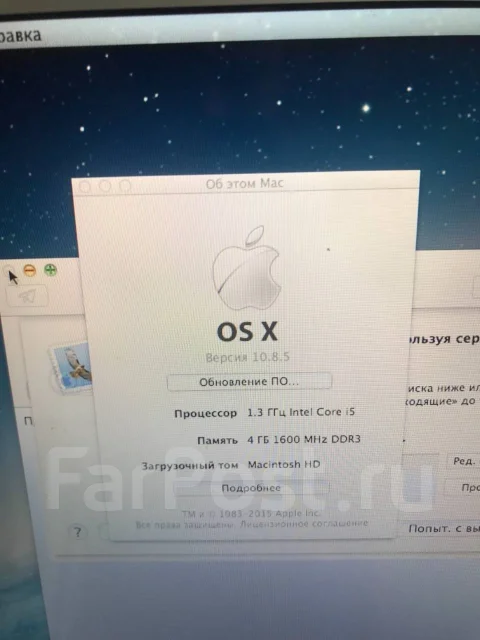 Apple MacBook Air 13 2013 Mid MD760. 13.3", 2,6����, ��� 4 ��, ���� 128���, ����������� �� 12��. ����