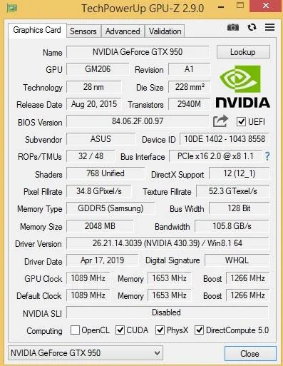 GeForce GTX 950 ����