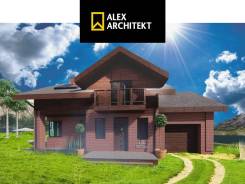 Проект дома 301 Zz AlexArchitekt Шале с гаражом в Красногорске Проект дома 301 Zz AlexArchitekt Шале с гаражом. 100-200 кв. м., 2 этажа, 5 комнат, бетон