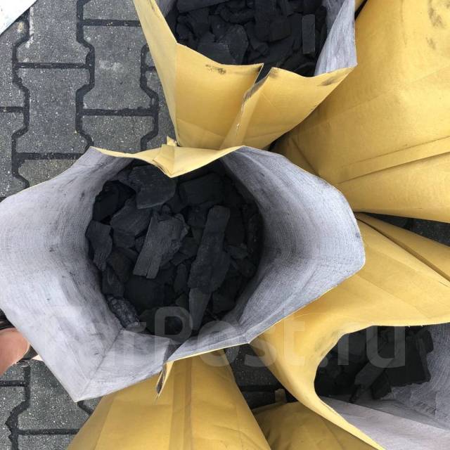 100% Дубовый древесный уголь для ресторанов (50л). Крупная фракция, в ...