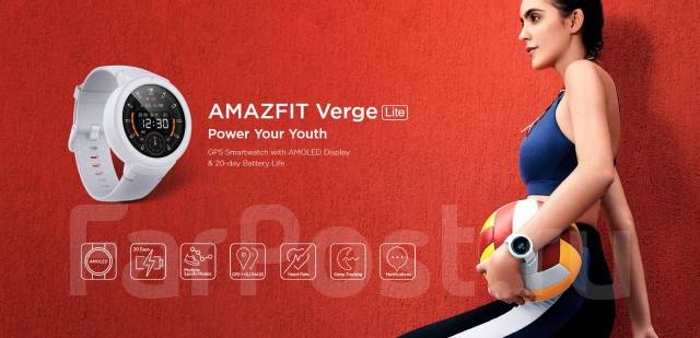 Xiaomi Amazfit Verge Lite A1818 1.3 BT5.0 IP68 390mAh Android iOS 7 000