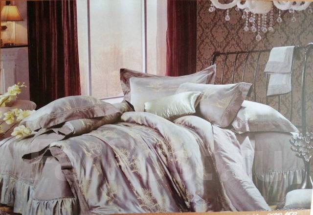 Комплект постельного белья Сатин Жаккард ЕВРО / Про-во Турция, новый, вналичии. Цена: 7 500₽ во Владивостоке