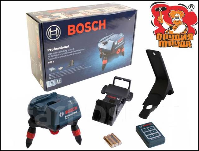 Крепление для лазерного уровня "Bosch" RM 3 + пульт ДУ, новый, в ...