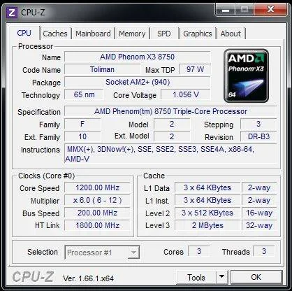 AMD Phenom X3 8750 ����