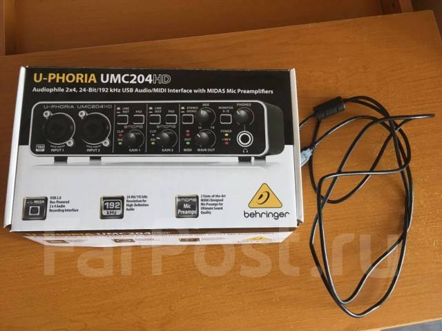 Внешняя звуковая карта behringer umc204hd