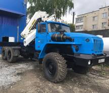 Урал 4320, 2014 в Миассе Урал 4320. Седельный тягач с кму 8 тонн стрела 12 м, 6x6