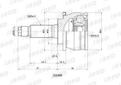 ���� ������� 27, 22 �������� ��� Subaru Legacy, Subaru Impreza, Subaru Forester INKO 326008 326008 ����