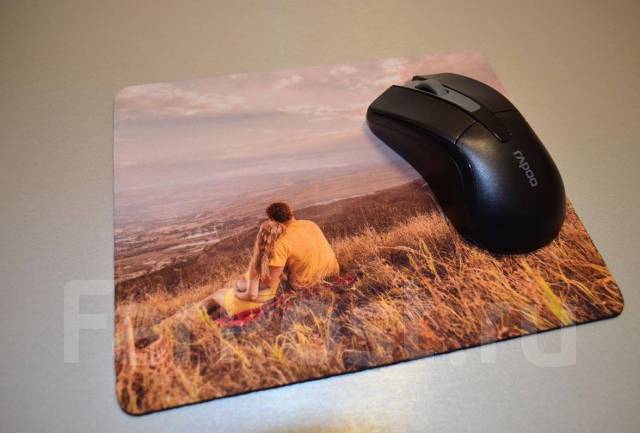 Печать фото на коврике для мыши