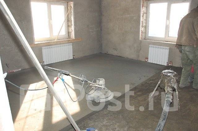 Стяжка пола полусухая механизированная Зимой! Работа от 200 руб/м2 ...