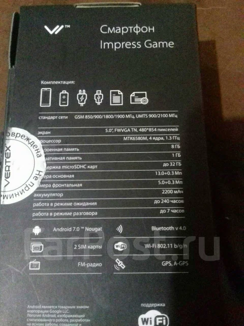 Vertex Impress Game. �/�, ������, 3G, Dual-SIM, NFC ����