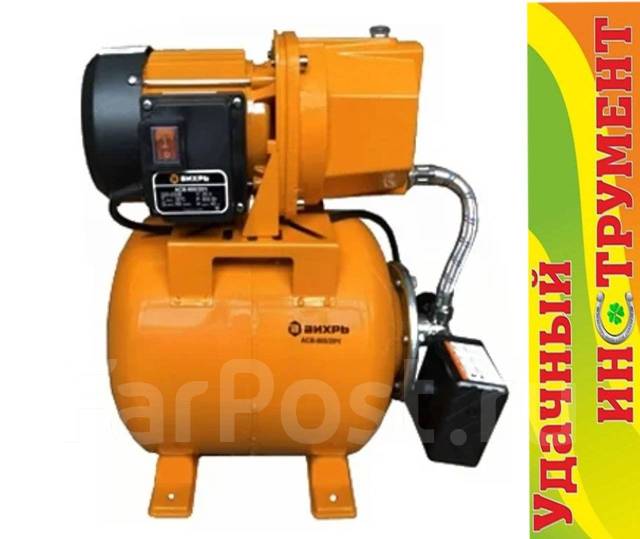 Насосная станция Вихрь АСВ-800/20Ч, 800 Вт, 60л/мин, подъем воды 40м ...