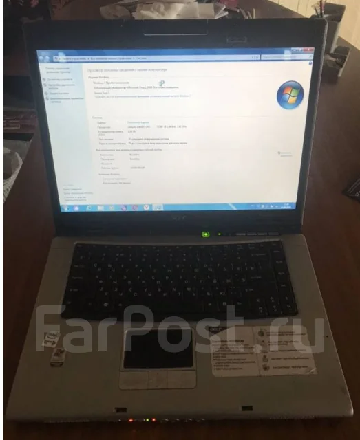 Acer TravelMate. 15", 1,7����, ��� 1024 ��, ���� 80���, WiFi: 1 ����