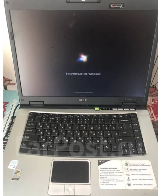 Acer TravelMate. 15", 1,7����, ��� 1024 ��, ���� 80���, WiFi: 1 ����