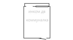 Комната, улица Татарская 12 во Владивостоке Комната, улица Татарская 12. Вторая речка, агентство, 20,0 кв. м. План квартиры