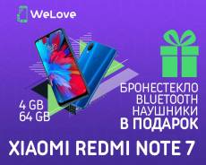 Xiaomi Redmi Note 7 4Gb+64Gb Blue "WeLove" Стекло+Bluetooth наушники в Уссурийске Xiaomi Redmi Note 7. Новый, 64 Гб, Синий, 3G, 4G LTE, Dual-SIM