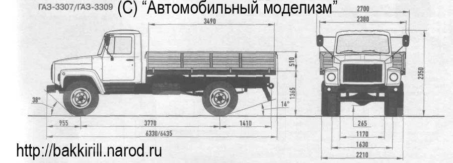 Размеры кузова и высота кабины ГАЗ 53 - Avito